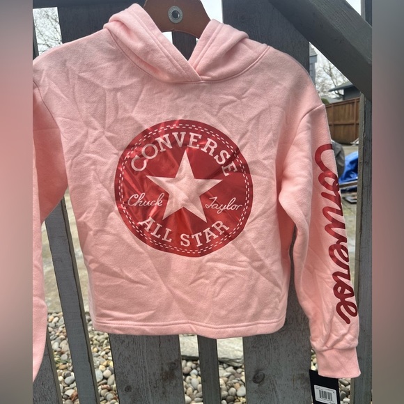 Converse Other - NWT Storm Pink converse size youth M (10-12)‎ hoodie